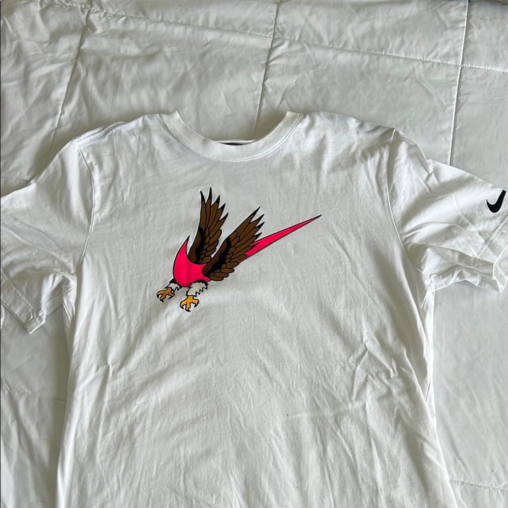 Nike White T-Shirt with Bird Graphic